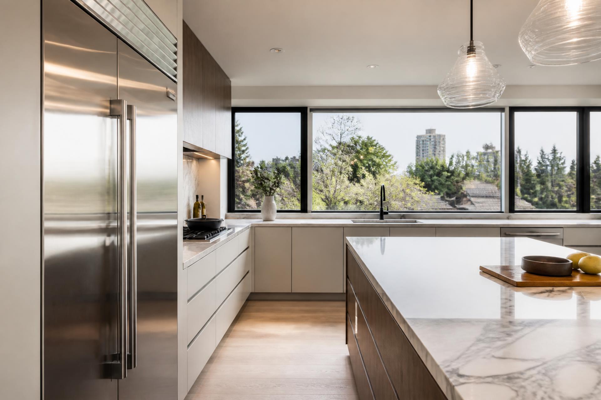 Modern Vancouver kitchen with premium stainless steel appliances